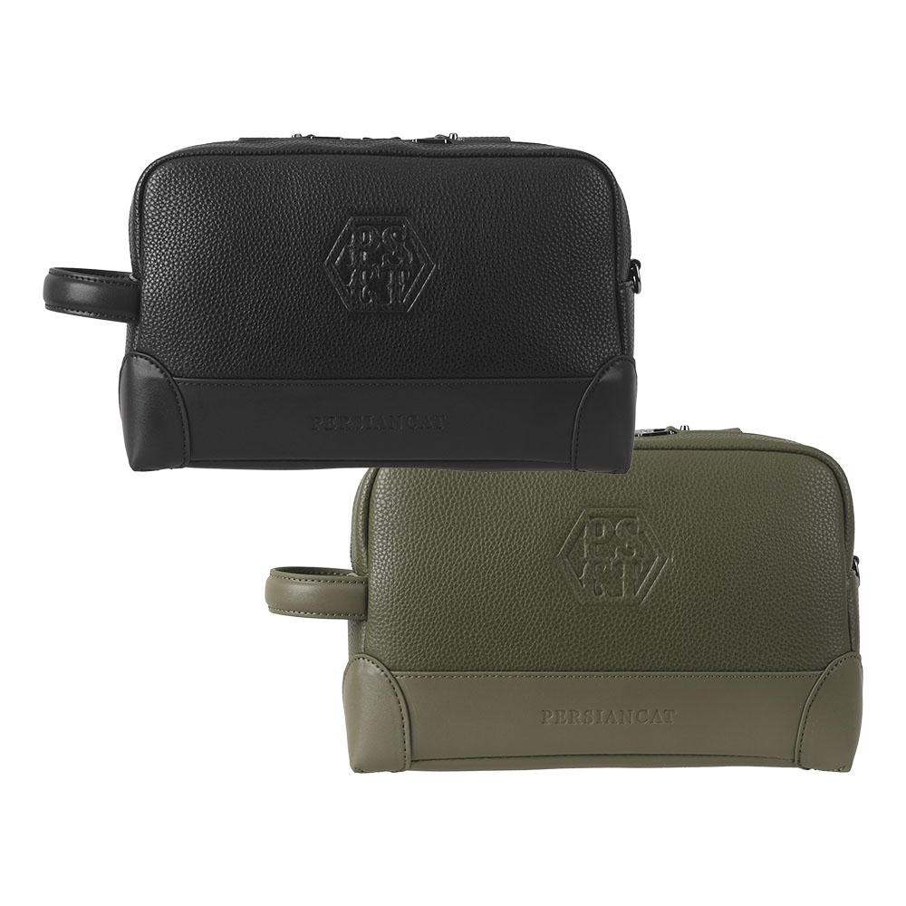 페르시안캣 스터드 포인트 헥사 로고 남성 골프 파우치 (P5FMPO02) 199,000원