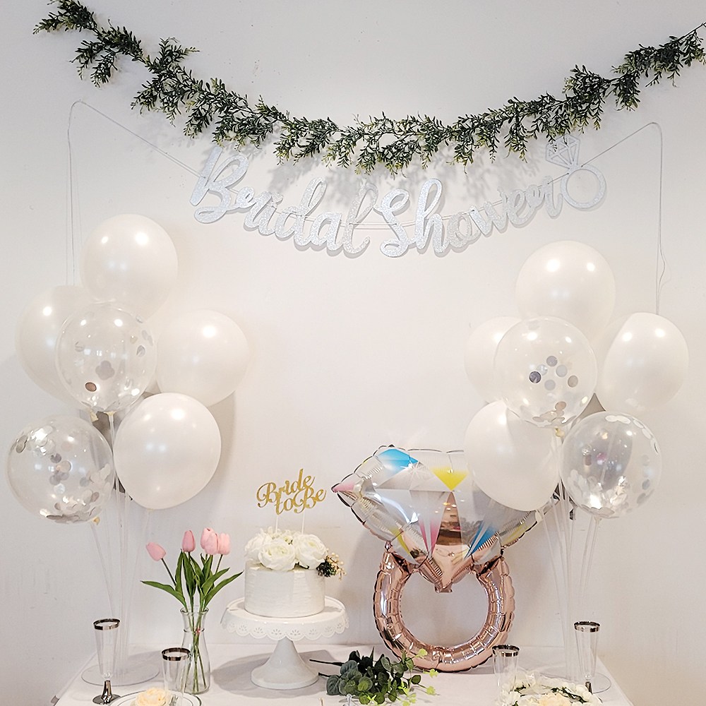 올리브파티 보태니컬 브라이덜샤워 풍선 세트, 화이트, 1세트 19,800원