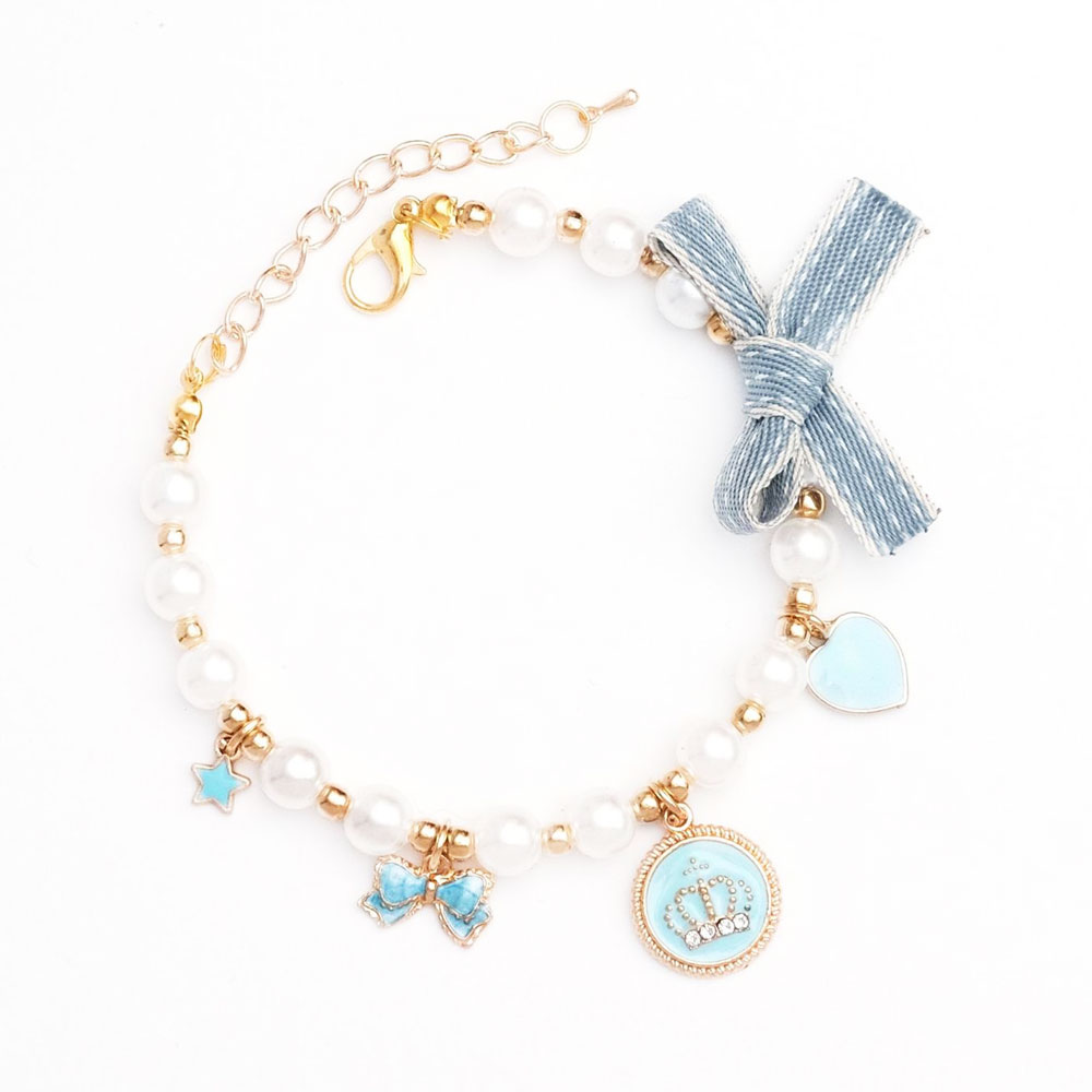 하니펫 강아지 고양이 예쁜 크라운 진주 목걸이 10,900원