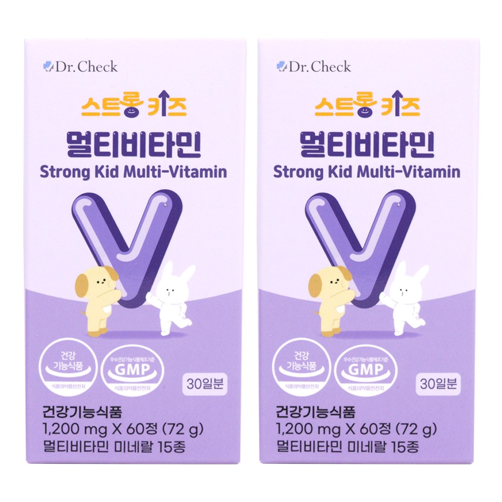 닥터체크 스트롱키즈 멀티비타민, 2박스, 60정 58,400원