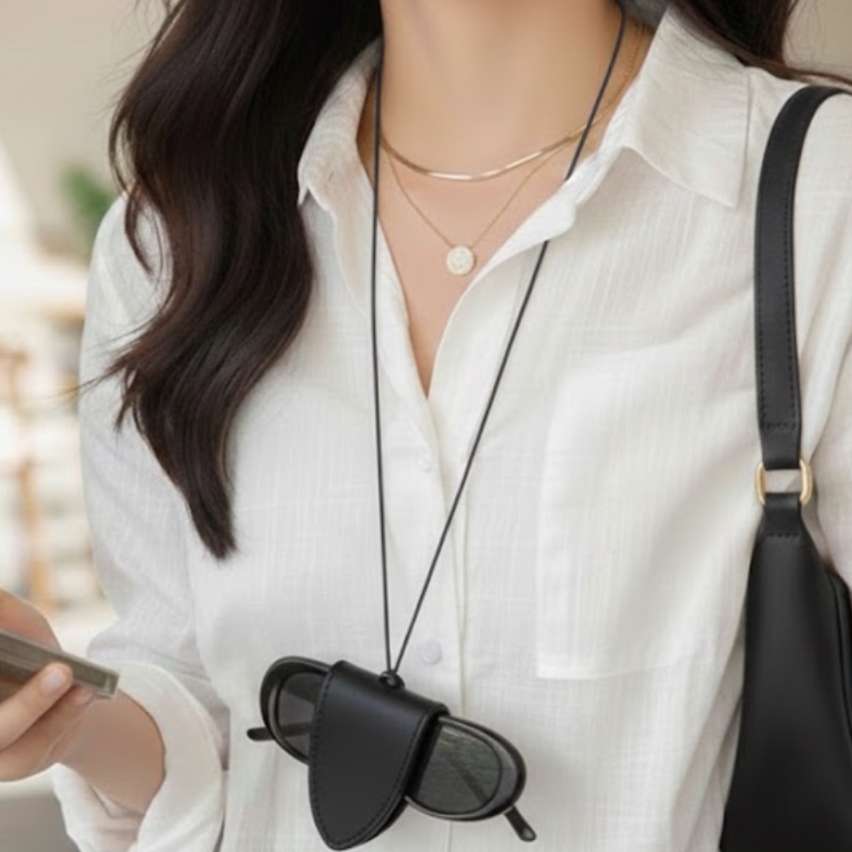 위드미 선글라스 목걸이 가죽 홀더 안경 걸이 스트랩 15,900원