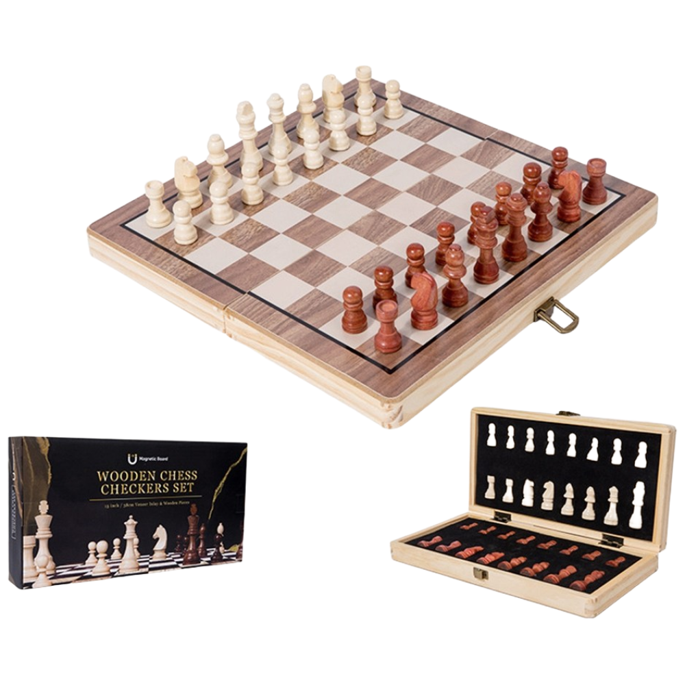 라라공방 프리미엄 원목 접이식 자석 체스판 체스 30x30, 1개 21,670원