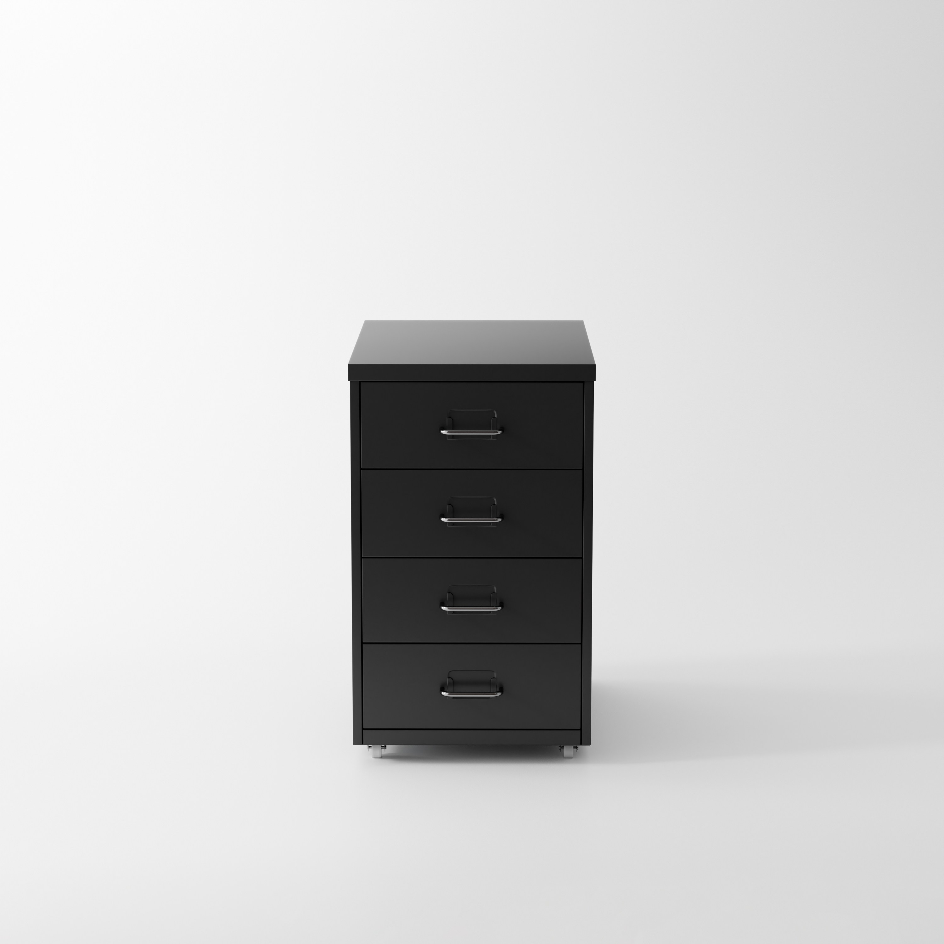 비유가구 Helmers 4개 실버 손잡이 서랍장 수납, 4단, 블랙 45,990원