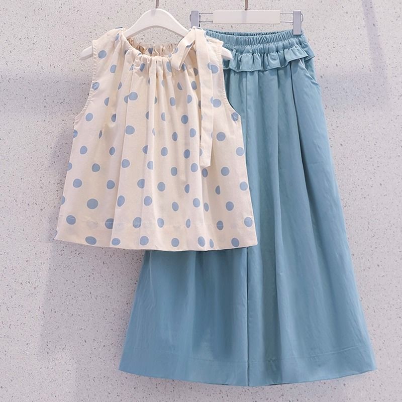 해피유통어린이 여름 도트 탑과 긴 바지 패셔너블 귀여운 세트14세 이상 XG03 24,170원