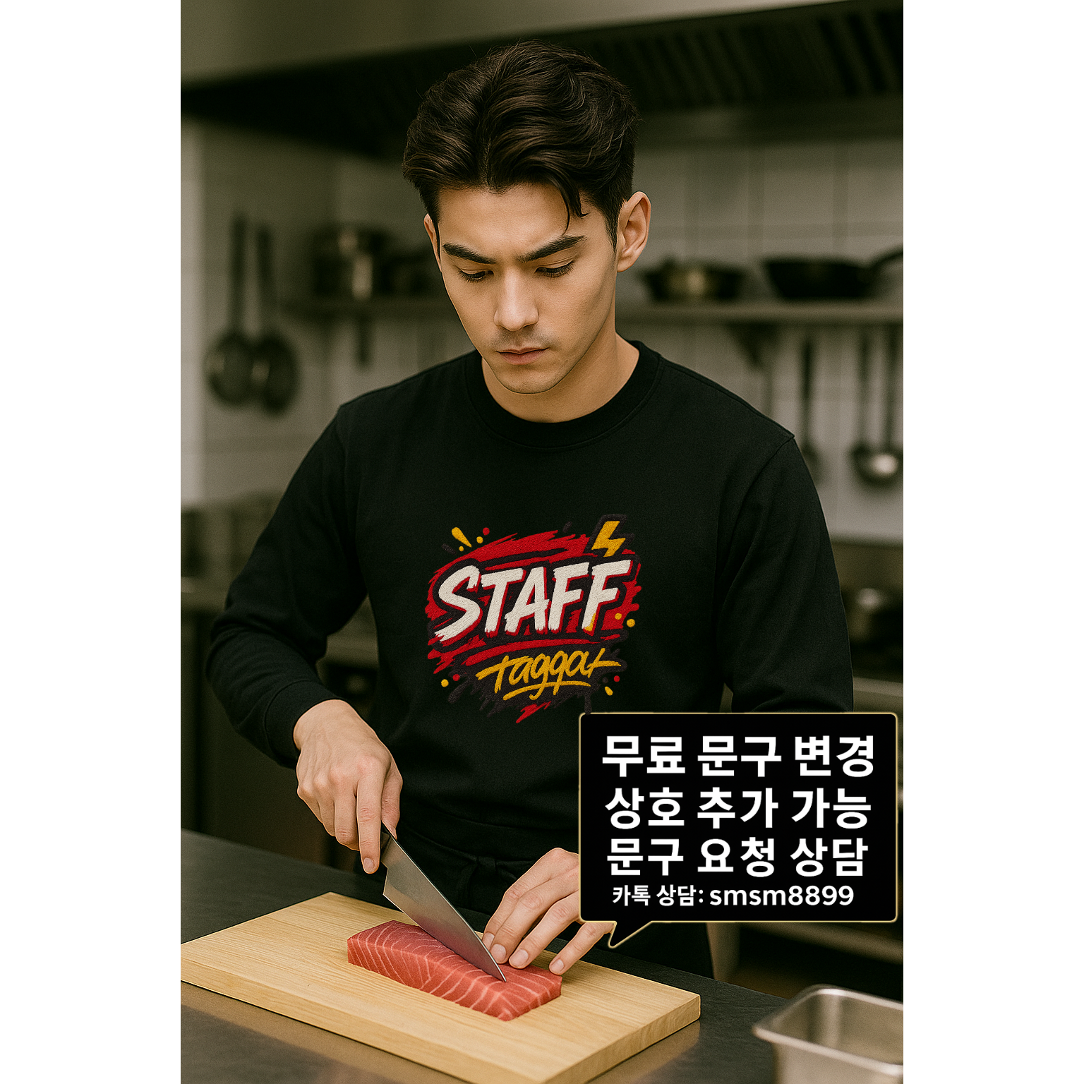 STAFF 프린팅 캐릭터 디자인 남여 긴팔 티셔츠 28,000원
