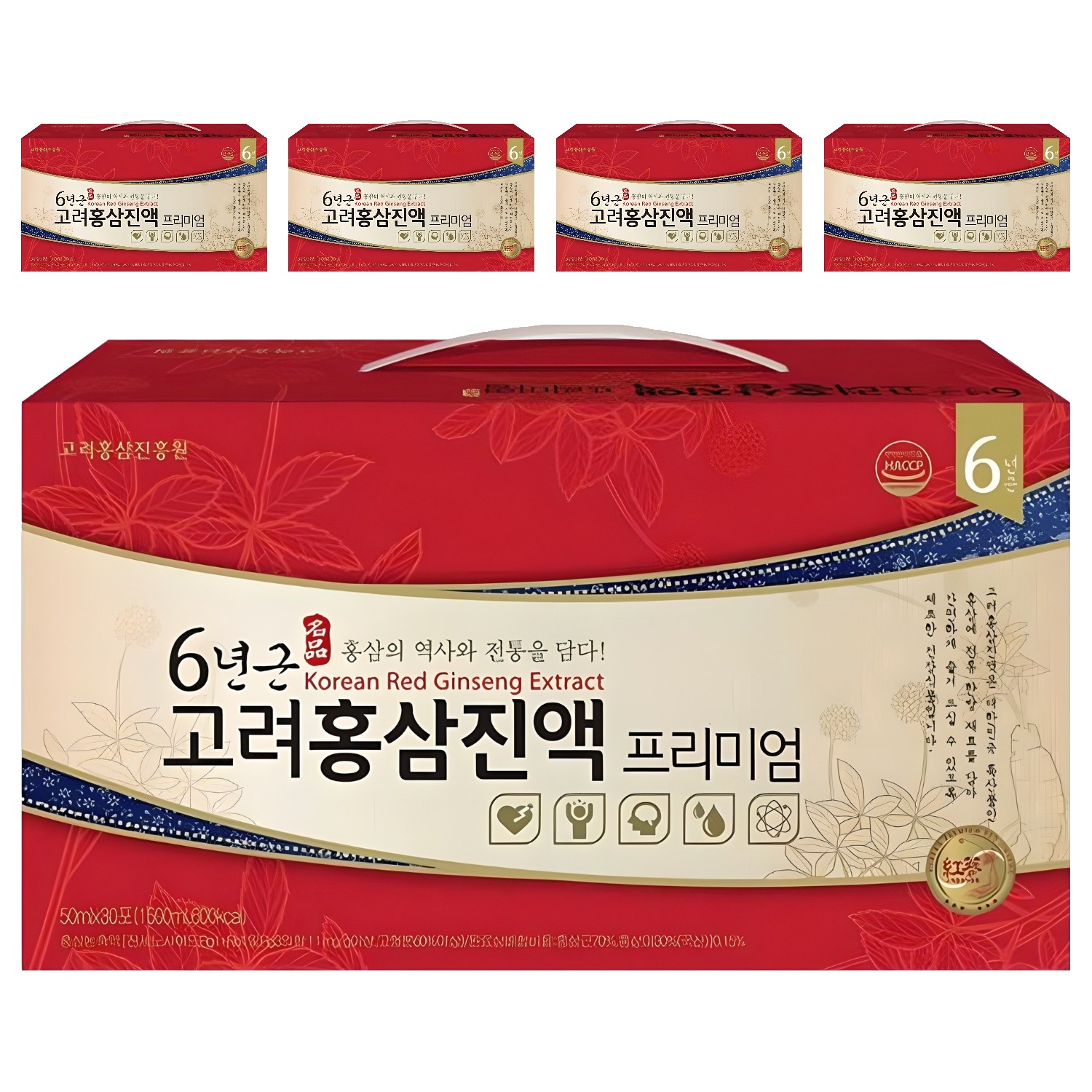 고려홍삼진흥원 6년근 고려홍삼진액 프리미엄, 50ml, 150개 59,560원