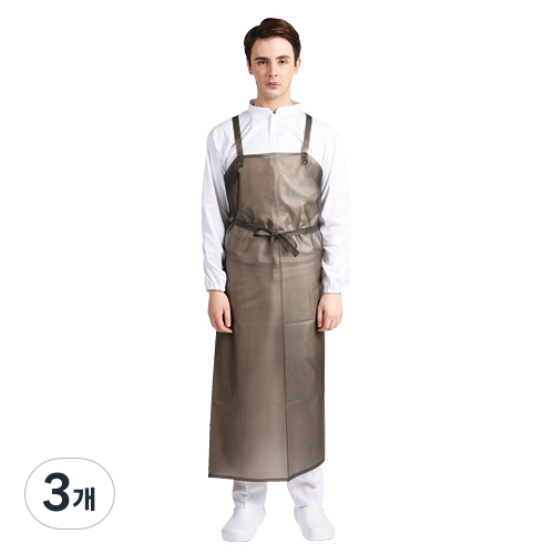 웰프런 우레탄 방수앞치마 H형 특대, 반투명 블랙, 3개 25,200원