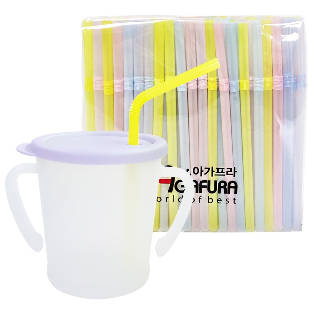 아가프라 유아용 매직빨대컵 300ml + 전용빨대 200p 세트, 퍼플, 1세트 16,900원