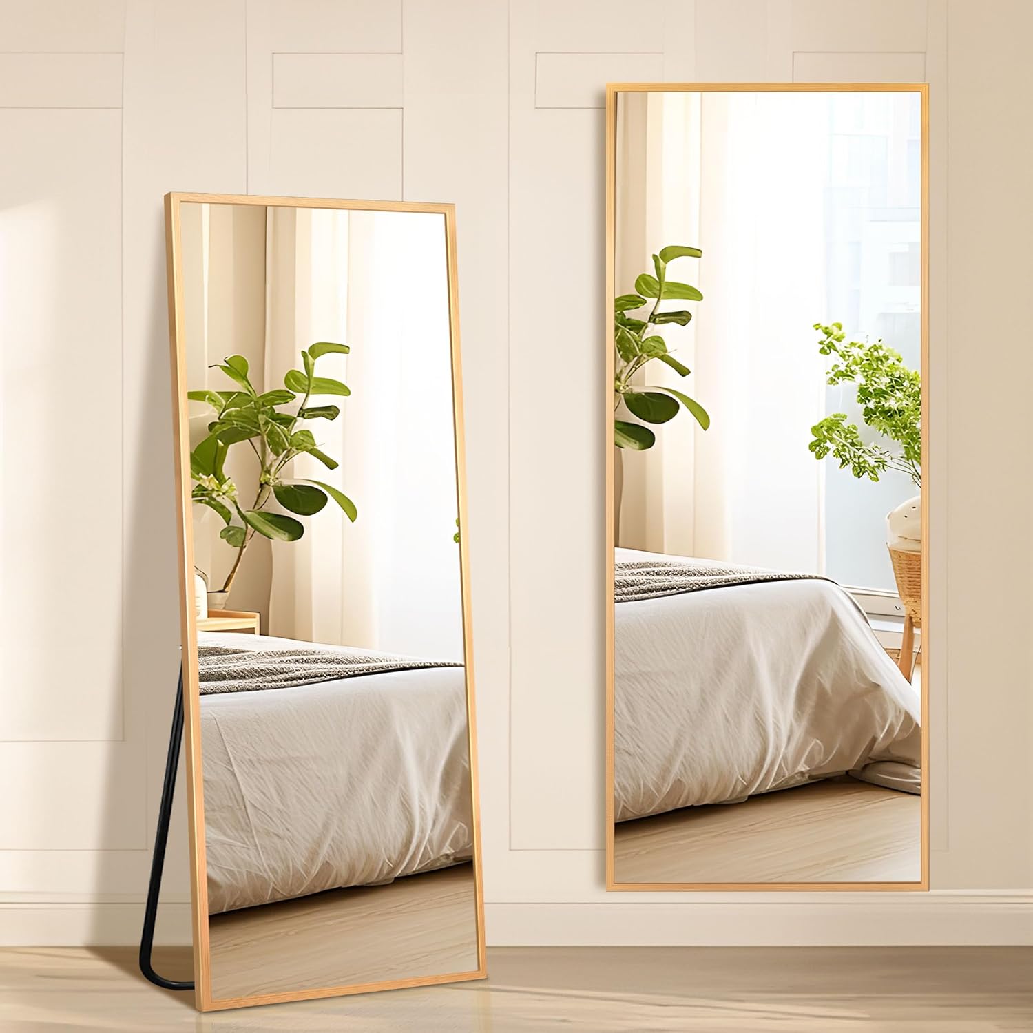 안토크 거울 3in1 스탠드 부착형 지지대 전신거울 벽걸이 거치형 가정용 직각형 1450x450 48,900원