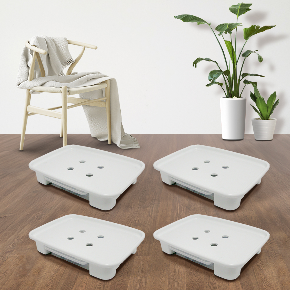 플라팜 직사각 화분 받침대, 화이트, 4개 11,600원