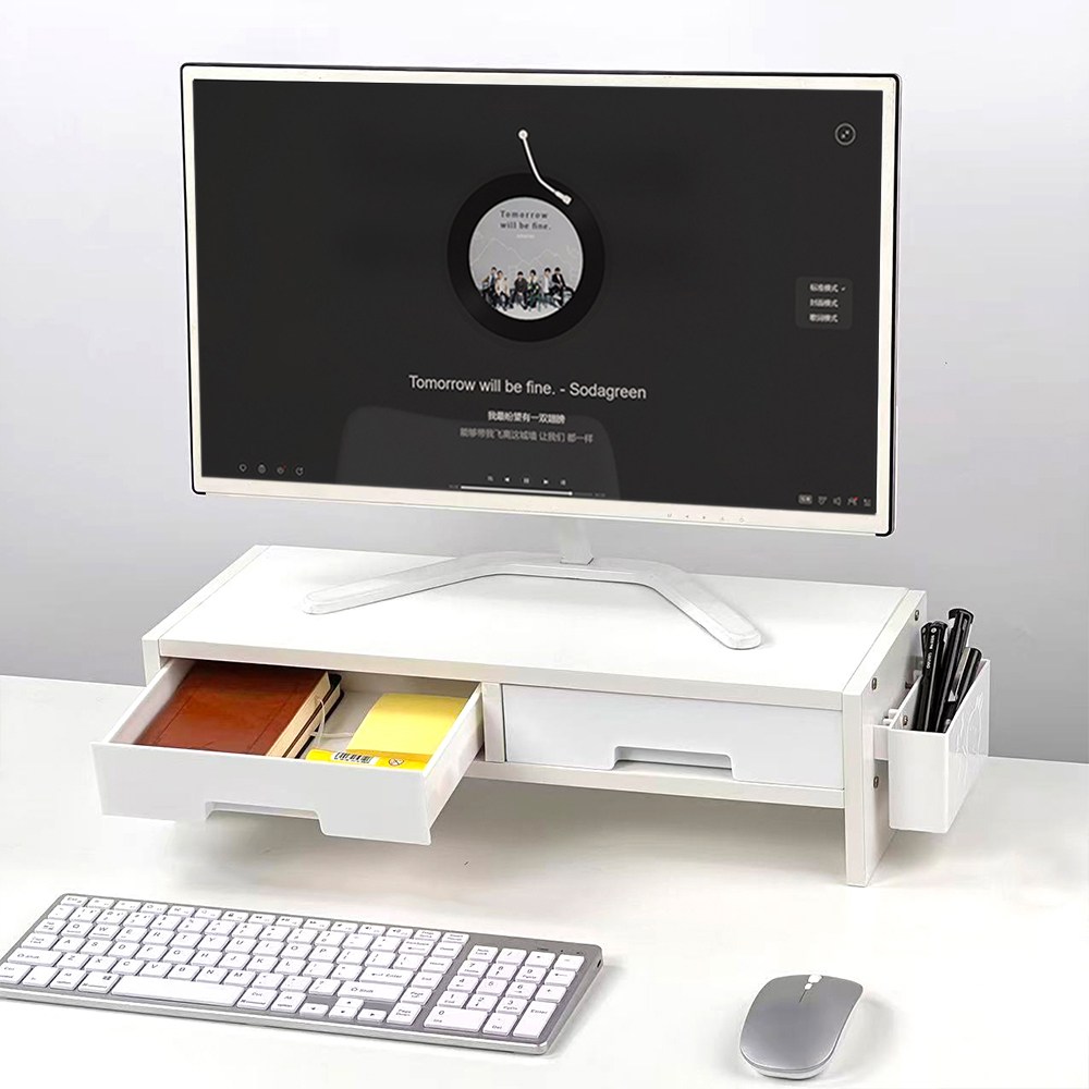 2칸서랍형 다용도모니터 받침대 2단 + 연필꽂이 23,800원