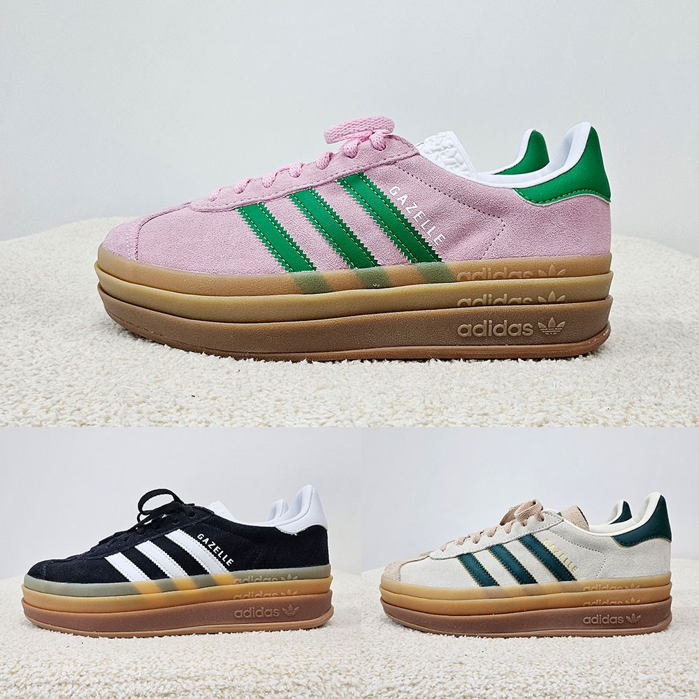 아디다스 W GAZELLE BOLD 트루 핑크 그린 학생 스니커즈 운동화 캐주얼 슈즈 88,000원