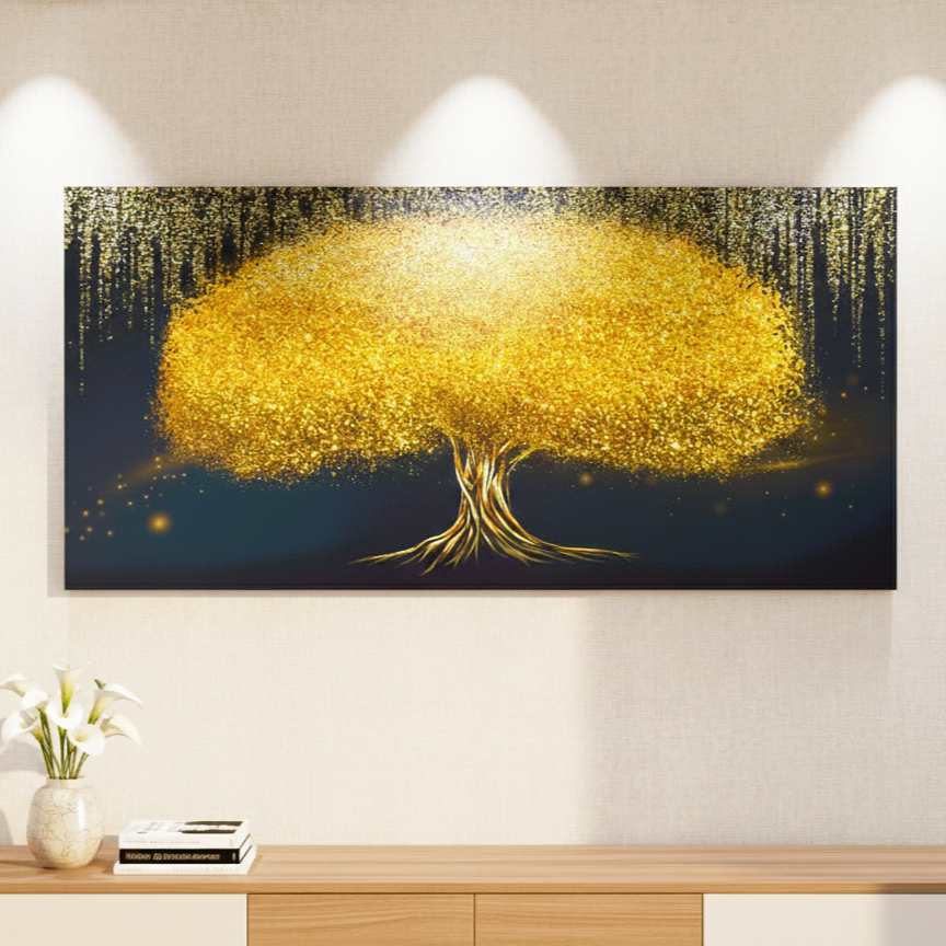 [돈들어오는그림] 황금 돈나무 - 금의 정원, 캔버스액자 79,000원