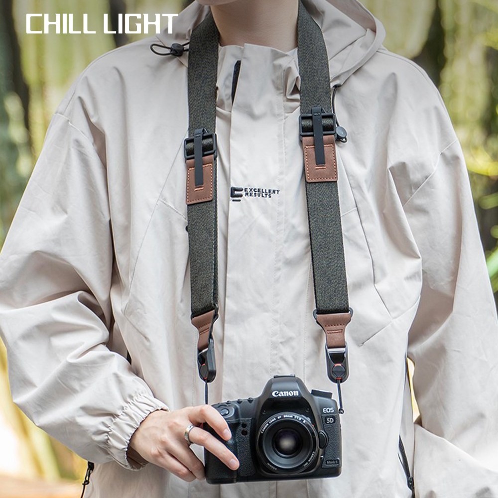 CHILL LIGHT 숄더 감압 스트랩 퀵 릴리즈 퀵 장착 플레이트 소니 캐논 후지 니콘 등 다양한 카메라 호환 크로스 스트랩 손목 밴드, 1개, 다크 그린 16,900원
