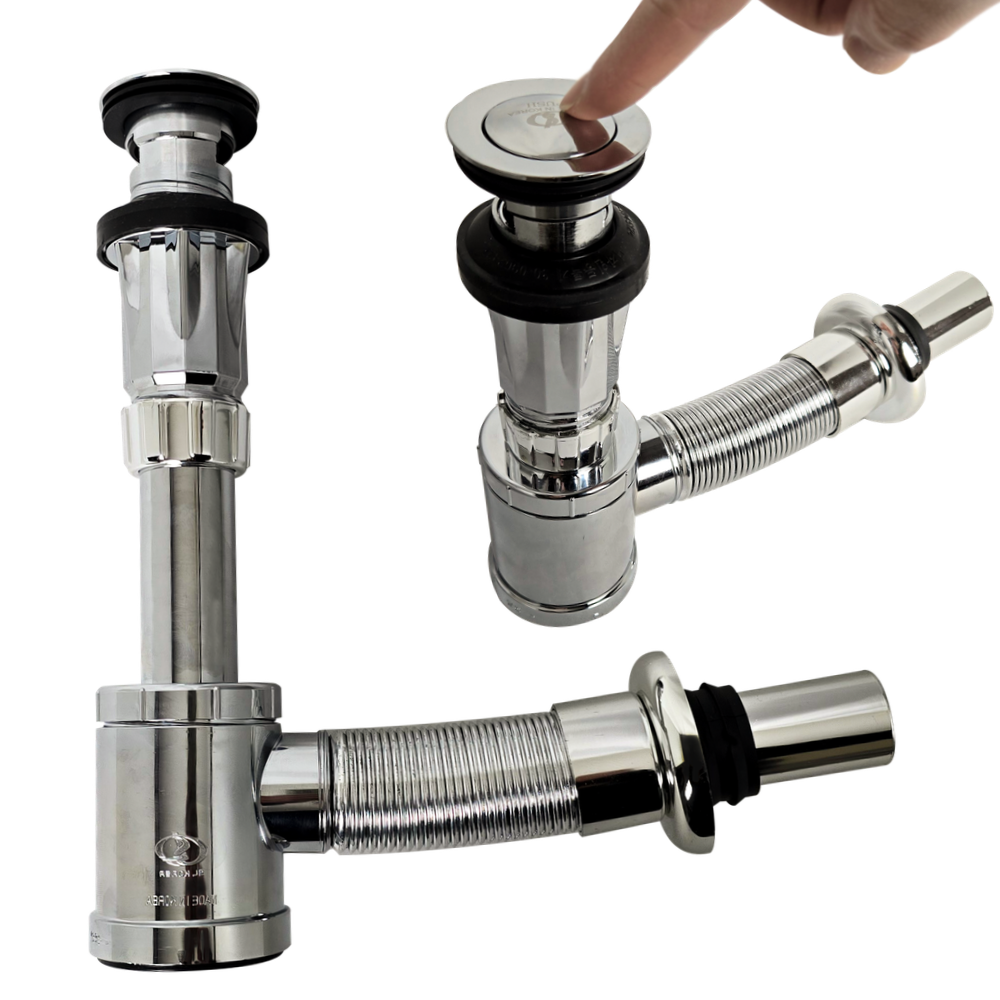 바스텔러 국산 세면대부속품 높이조절 폽업 일체형 벽트랩 세면대배수관 팝업 세면기 부속 성림 12,900원