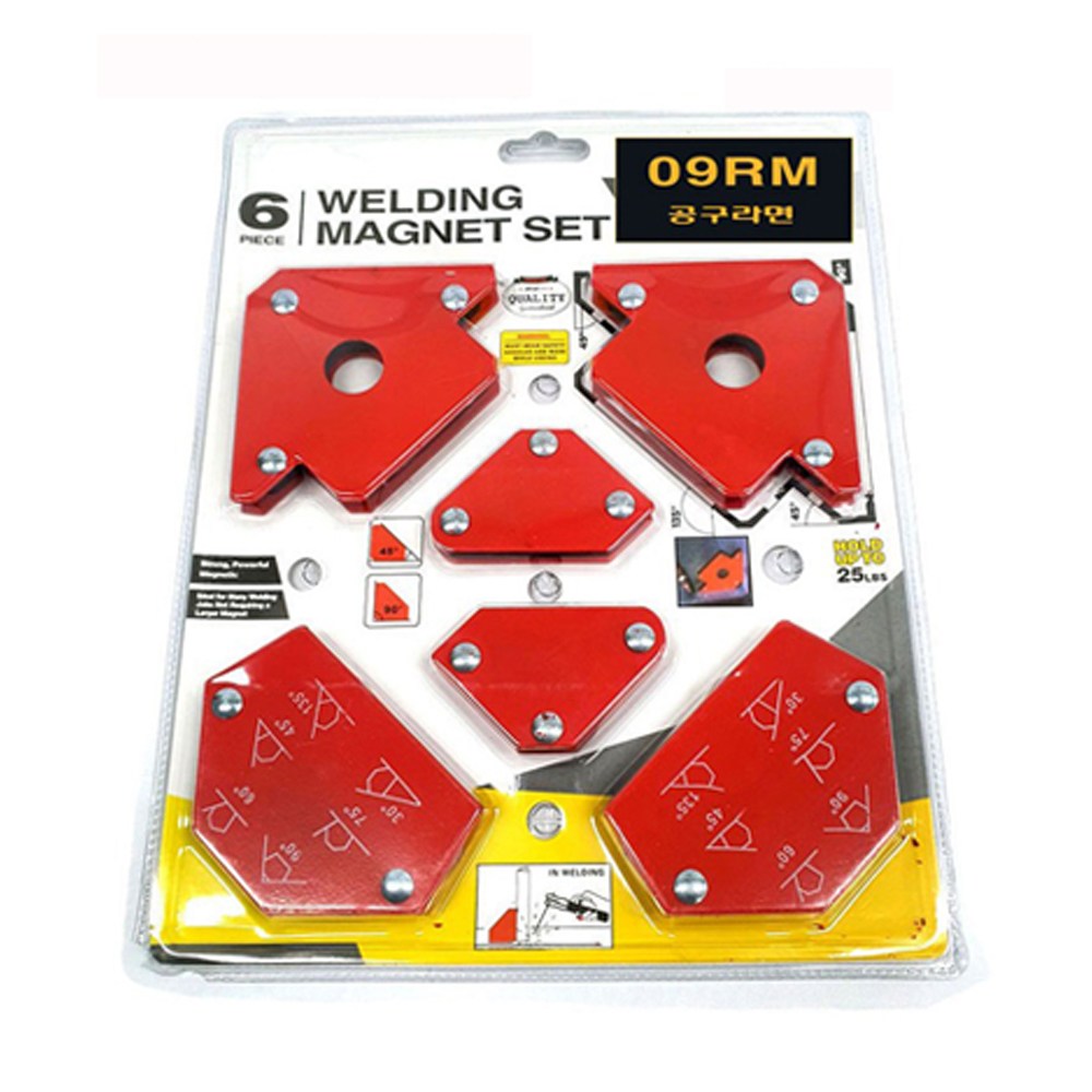 공구라면 (09RM) 용접 각도 자석세트 (6P), 공구라면 (09RM) 용접 각도 자석세트 (6P), 1개 12,400원