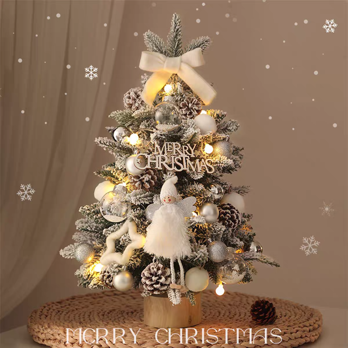 크림슨비콘 크리스마스 눈꽃 미니 트리 50,000원