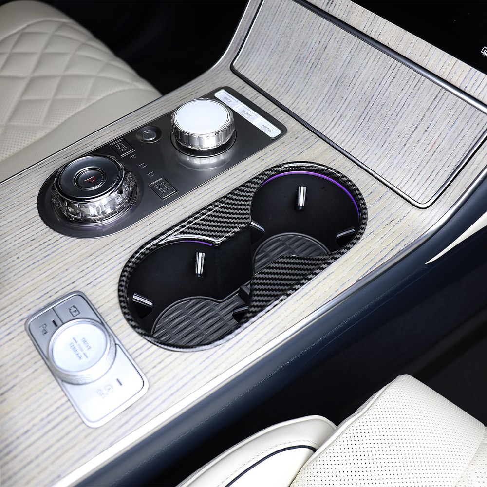 카스타 호환 GV80 페이스리프트 차량 용품 기어패널 커버 카본 몰딩, (카본) 1열 컵홀더 커버 1P-PE, 기어 15,900원