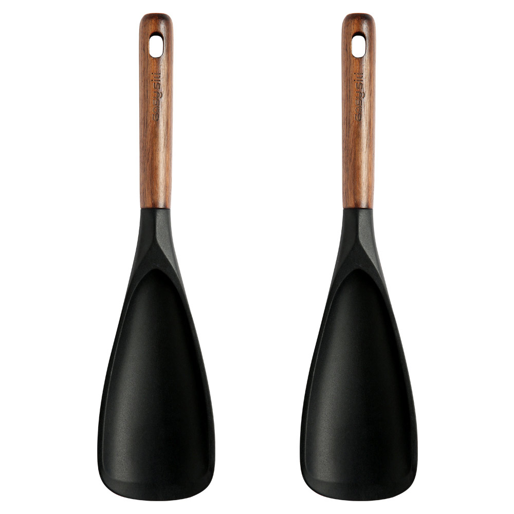 이지실리 노바 우드핸들 실리콘 멀티스푼, 블랙, 2개 10,900원