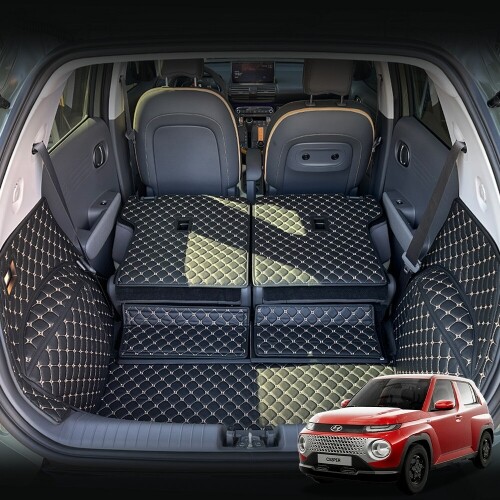 캐스퍼 가솔린 전용 컨셉토 3D 가죽 퀼팅 풀커버 트렁크 매트 풀세트 (더뉴 캐스퍼 가솔린 호환 인스퍼레이션) 111,000원