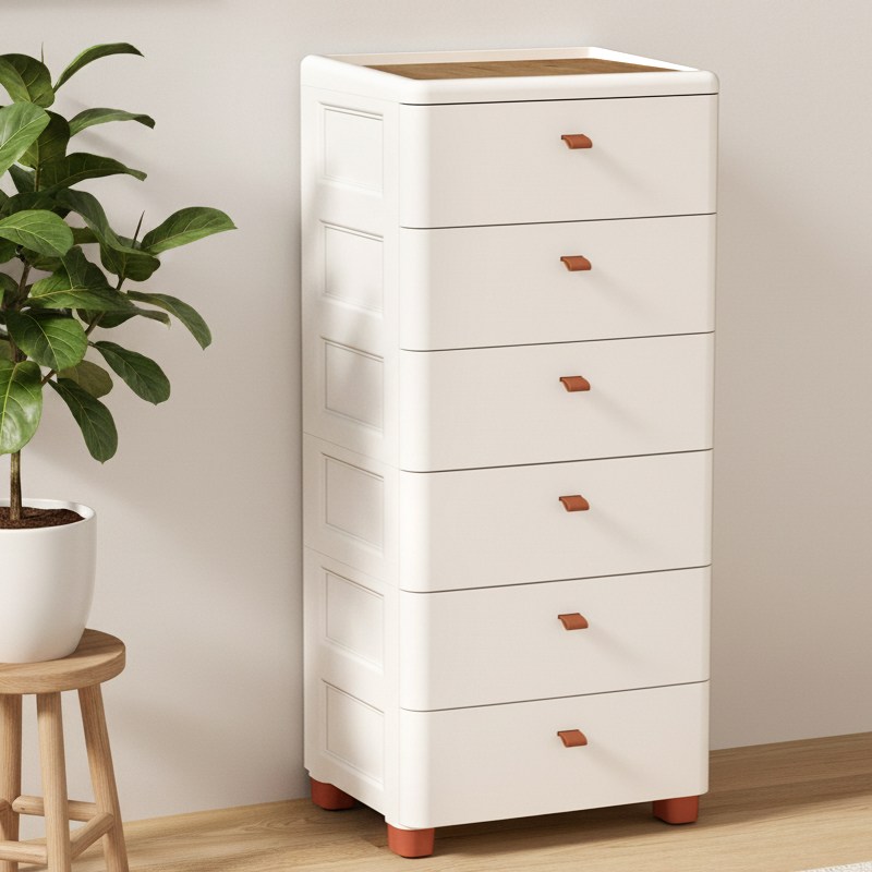 COUCAMP 대용량 서랍장 수납장 다용도 수납장 이동식 심플 인테리어 가구, 화이트, 6단 52,800원