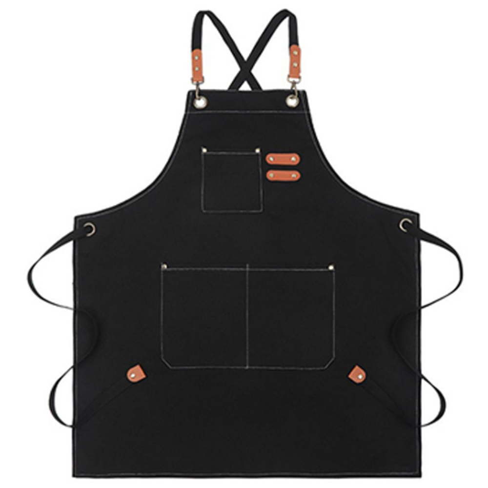 엠엔피 데님 앞치마 카페 바리스타 공방 작업용 빈티지 감성 앞치마, 블랙, 1개 12,500원