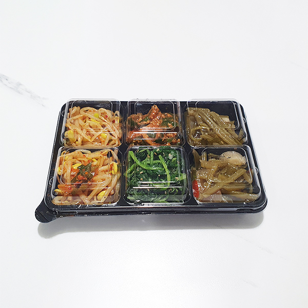 [소량] 일회용반찬용기 AJ 직사각 6칸, 100개 20,890원