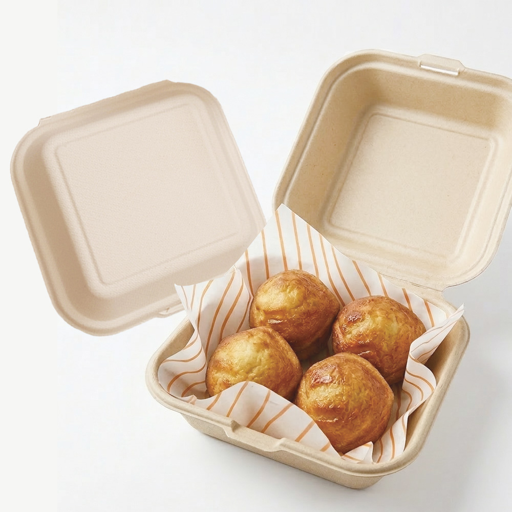 서흥이앤팩 일체형 펄프 용기 햄버거 사이즈 크라프트 버터떡포장 상하이버터떡용기케이스, 1개, 50개 9,200원