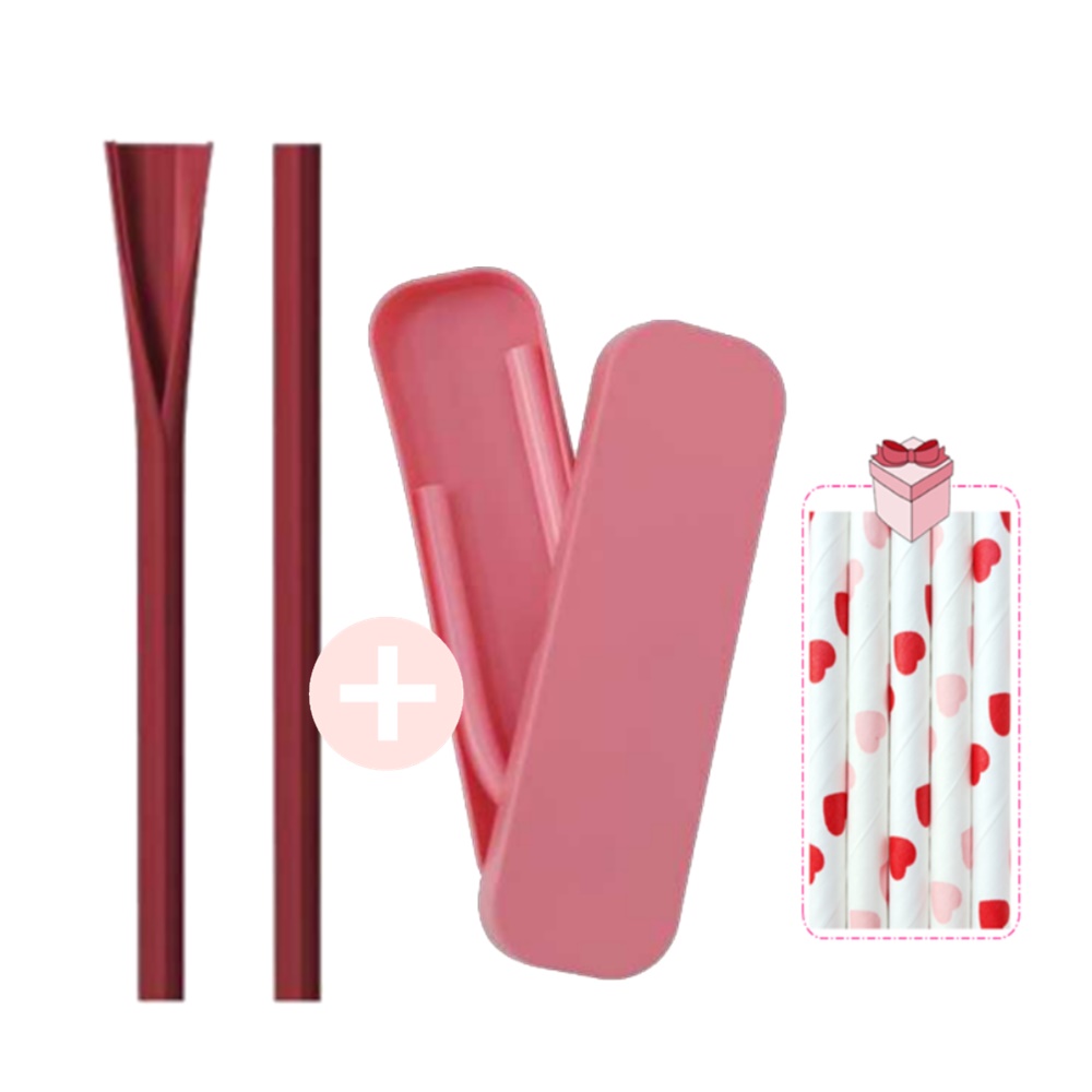 개방형 실리콘 빨대 벤티 빨대 (체리) 22cm 28cm+빨대케이스+종이빨대 증정 4,800원