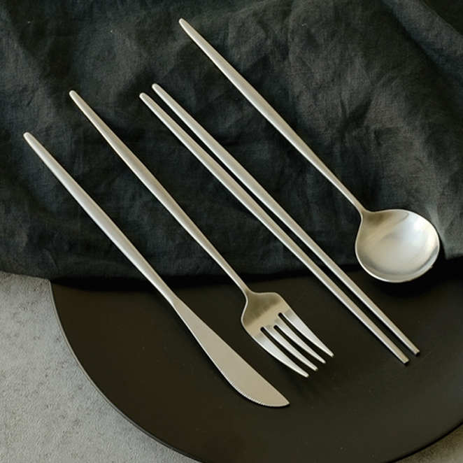 국산 아벨라 무광실버 디너 1인 커트러리 4종 세트 26,830원