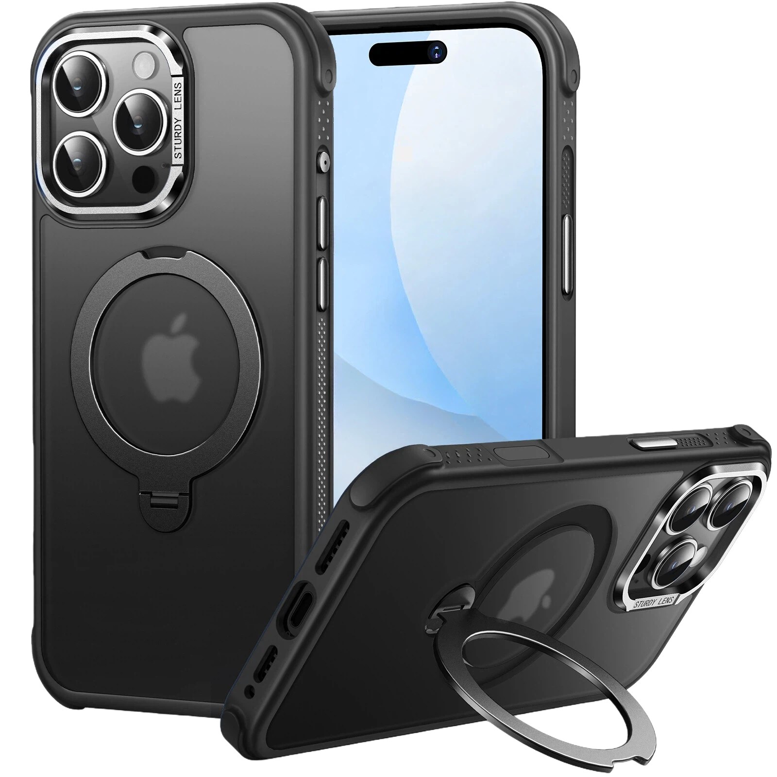 아이폰17 16 15 호환 반투명 맥세이프 케이스 360도 회전 자기흡착 미군인증 데일리 보호 24,400원