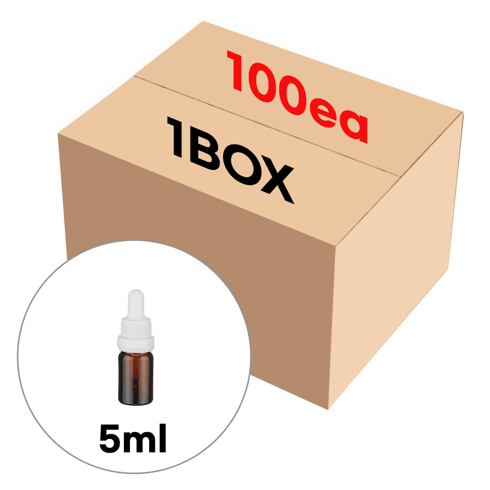 향수용기 화이트 잠금캡 스포이드 브라운 공병 5ml (1BOX 100개) 27,600원
