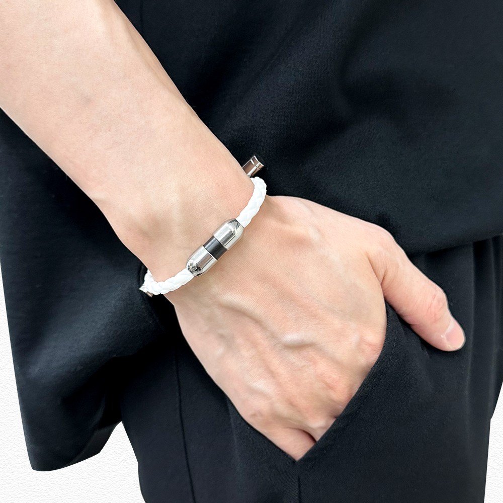 아나파 미세전류 실리콘 스트랩 건강팔찌, 화이트, 1개 138,000원