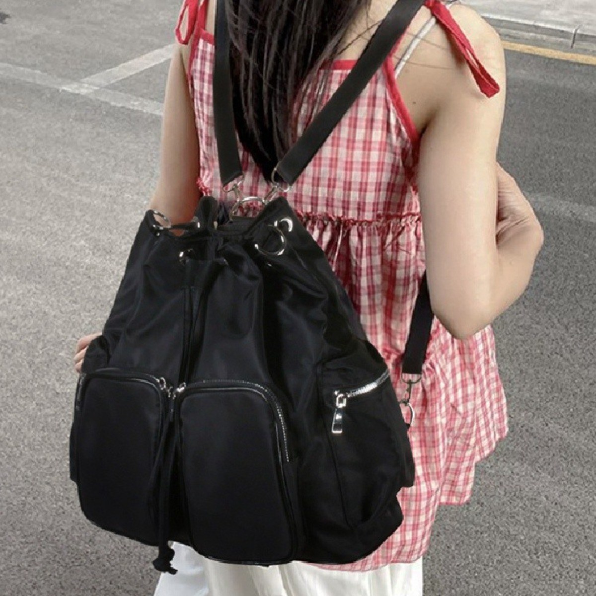 여성 포켓 버클 데일리 모던 캐주얼 크로스백 백팩 3컬러 학생 가방 AN-6114 54,460원