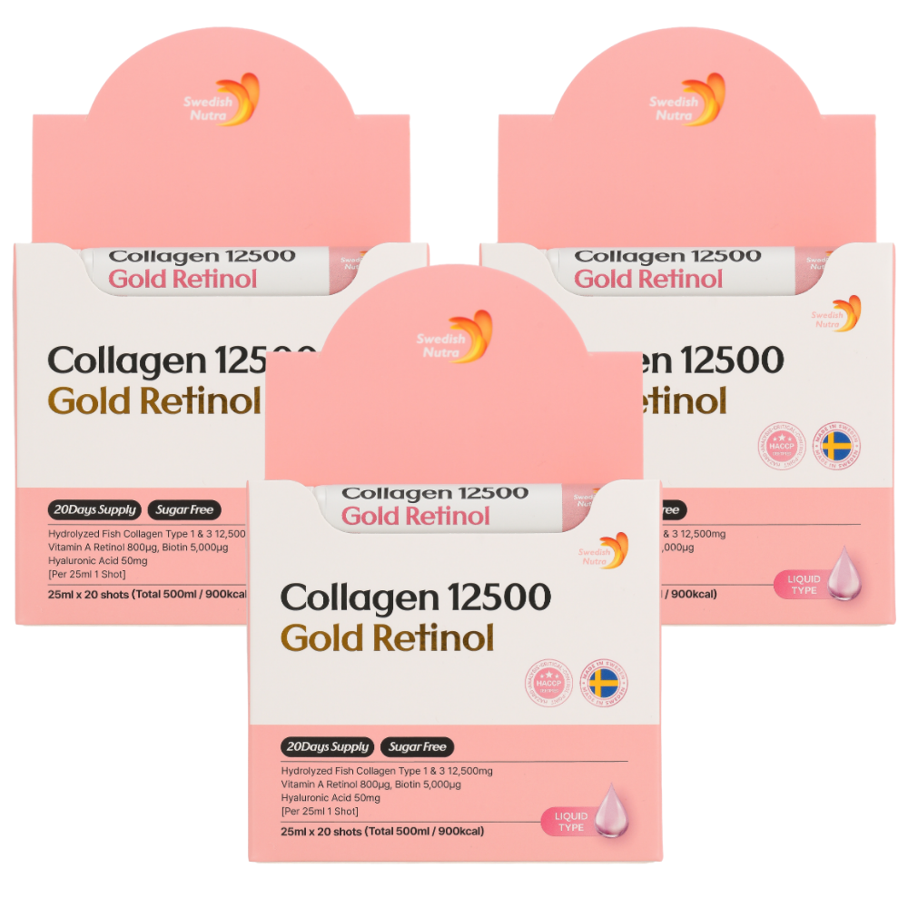 스웨디시뉴트라 마시는 초고함량 콜라겐 12500 골드레티놀, 3박스, 20회분 210,600원