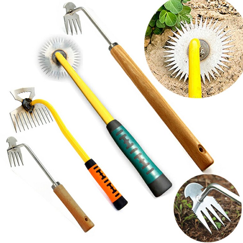 [당일출고] 제초기 풀뽑기 고품질 스테인레스 화단 원예 텃밭관리용 다기능 농기구 잡초제거 호미 뿌리 정원 갈퀴 곡괭이 조개캐기 원목 손잡이,넓은헤드1+1 / 2+2 10,900원
