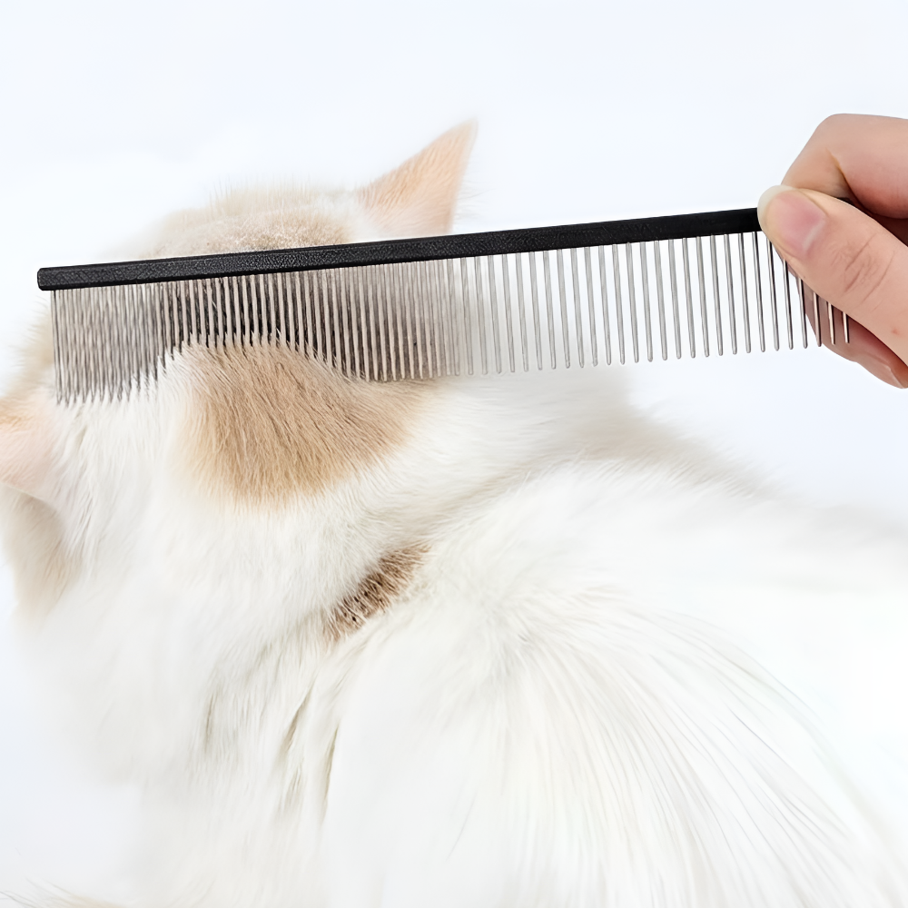 심플딤플 듀얼 스테인리스 빗 강아지 고양이 브러쉬 슬리커 안아픈 애견빗, 1개, 블랙 9,000원