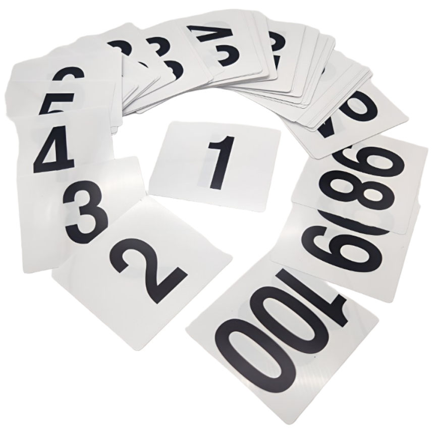 zipkick 다용도 식당 웨이팅 대기 번호표 100매 사물함 번호표 숫자판 숫자표 숫자 양면 번호표 번호판, 1세트, 화이트 22,610원