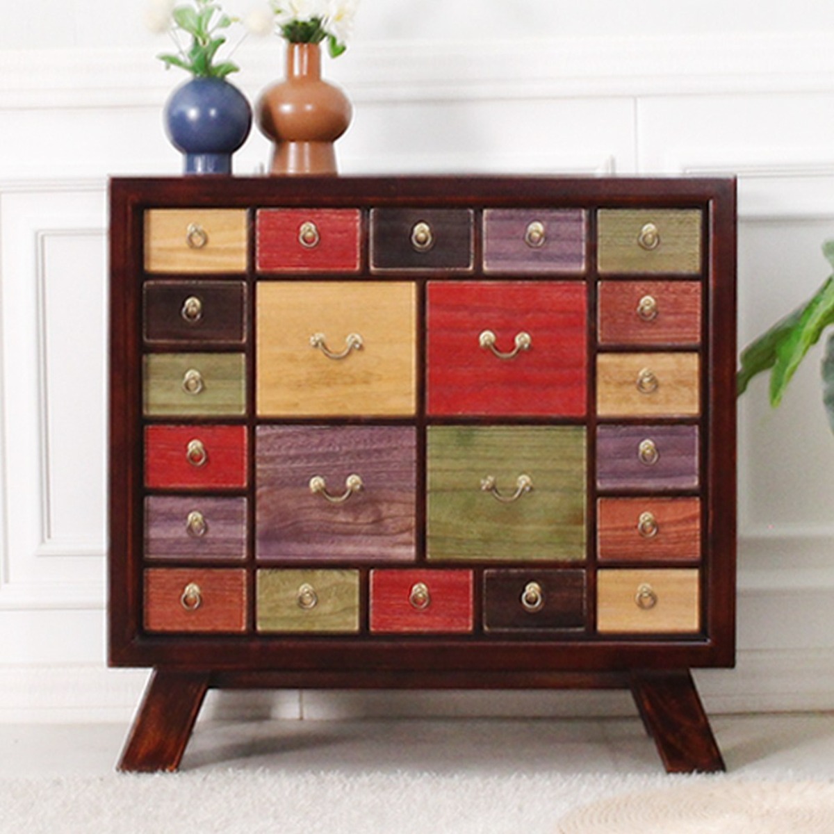 다한수제고가구 원목 칼라 약장 서랍장 (대) 엔틱 고가구, 단품 443,000원