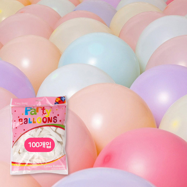 [예쁨주의지호] 마카롱 라텍스풍선 100개입 [1팩] _컬러믹스, 마카롱 라텍스풍선 100개입 [★1팩] _컬러믹스 9,900원