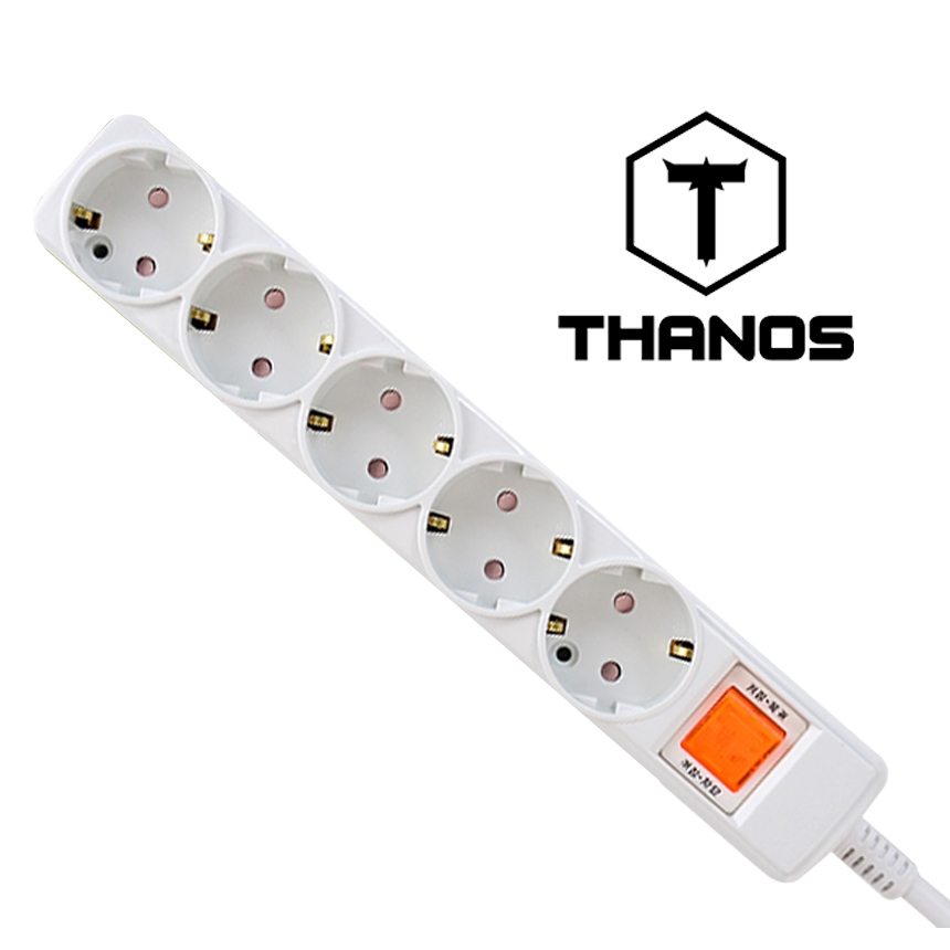 CARNIX 타노스 5구 통합스위치 과부하차단 멀티 콘센트_16A 5m 11,900원