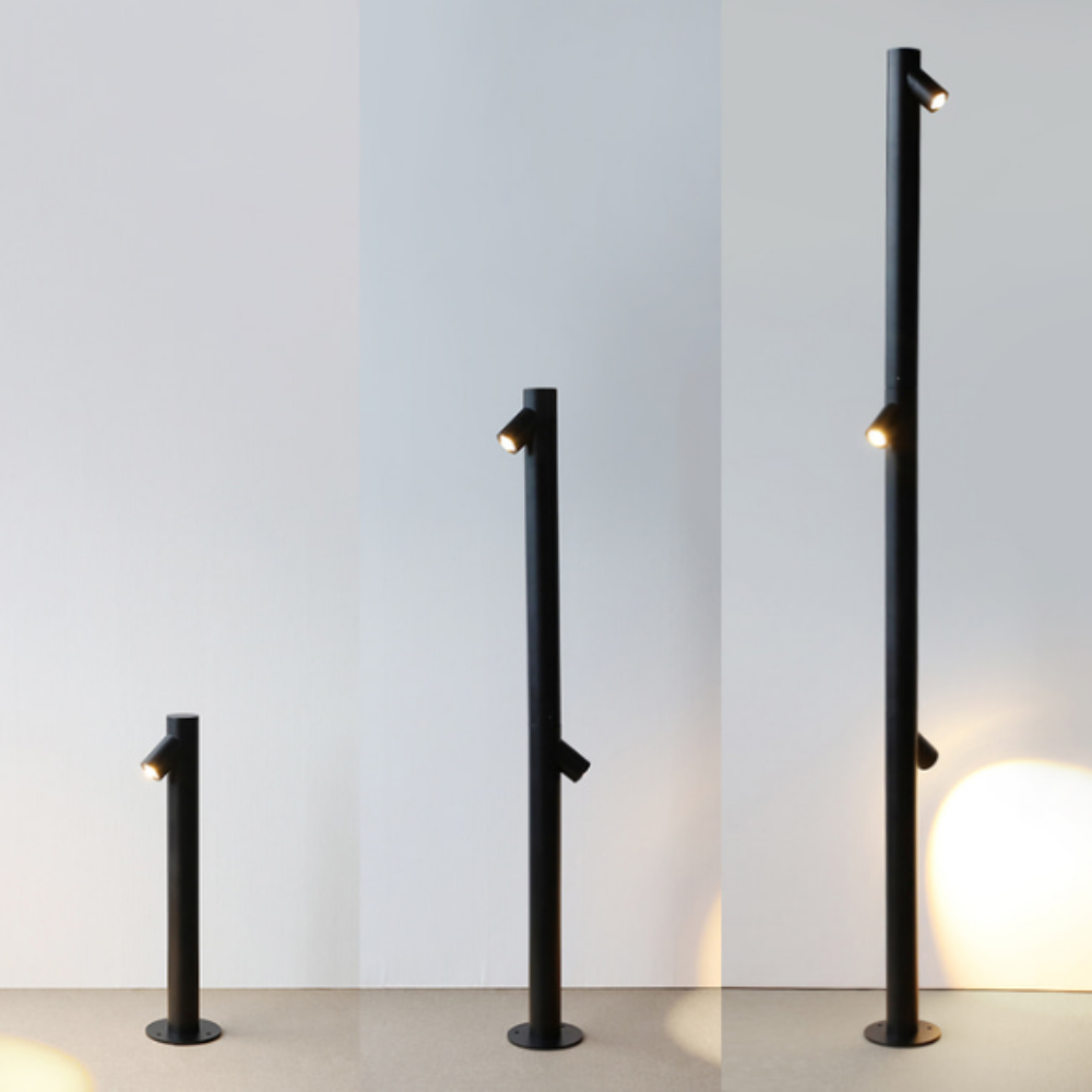 LED 원형 전기 정원등 잔디등 가로등 열주등 외등 블랙 2등 245,000원