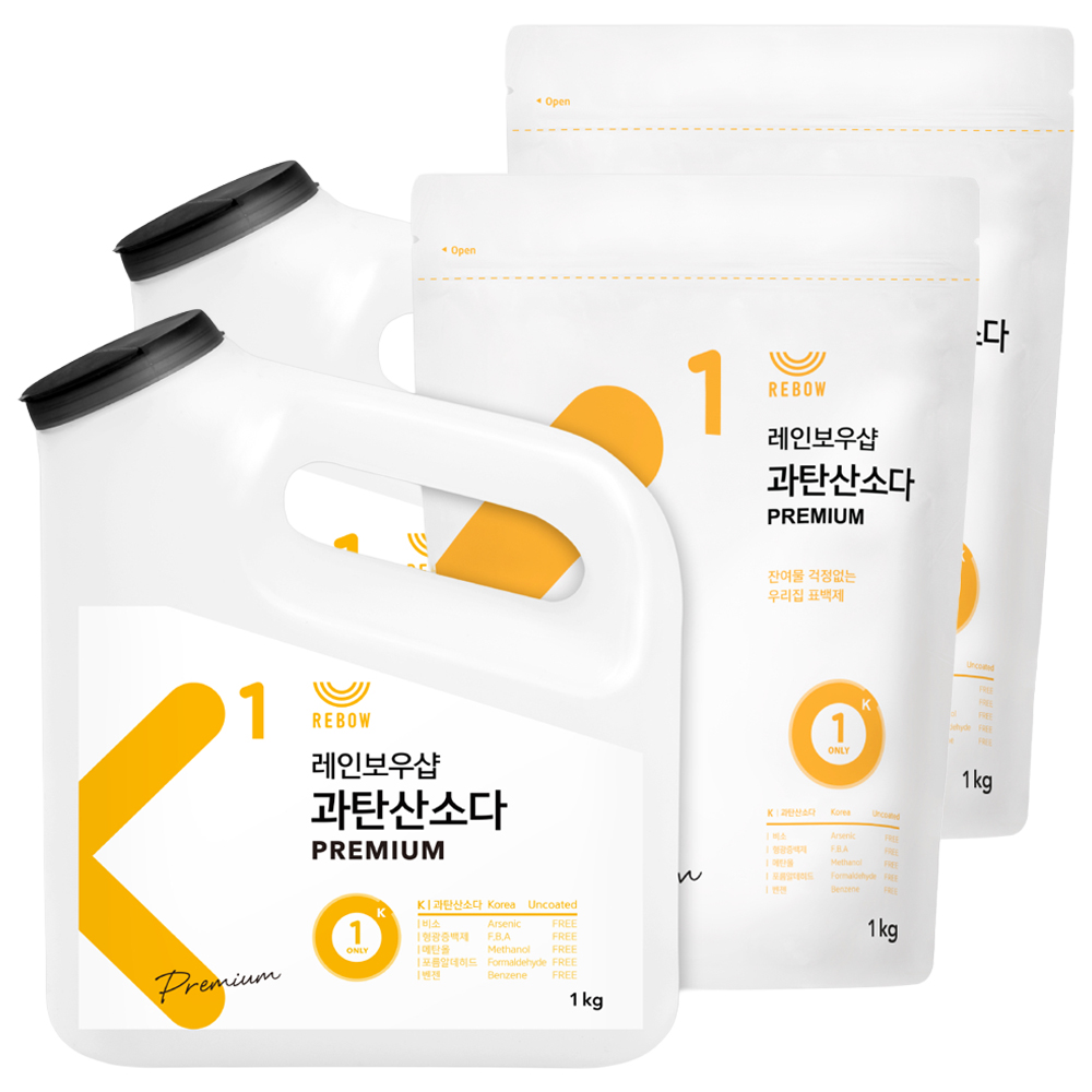 레인보우샵 왕톡톡이 과탄산소다 산소계표백제 리필세트 22,200원