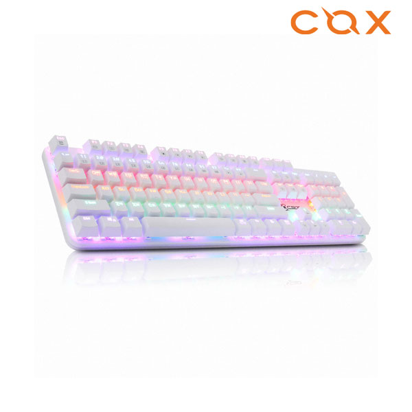 COX CK420 교체축 레인보우 LED 게이밍 기계식 키보드 (화이트, 청축) 38,900원