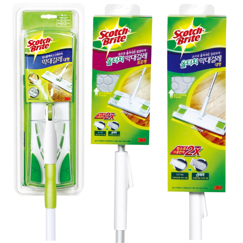 3M 스카치브라이트 퀵 스위퍼 막대걸레 탈부착, 1개 17,900원