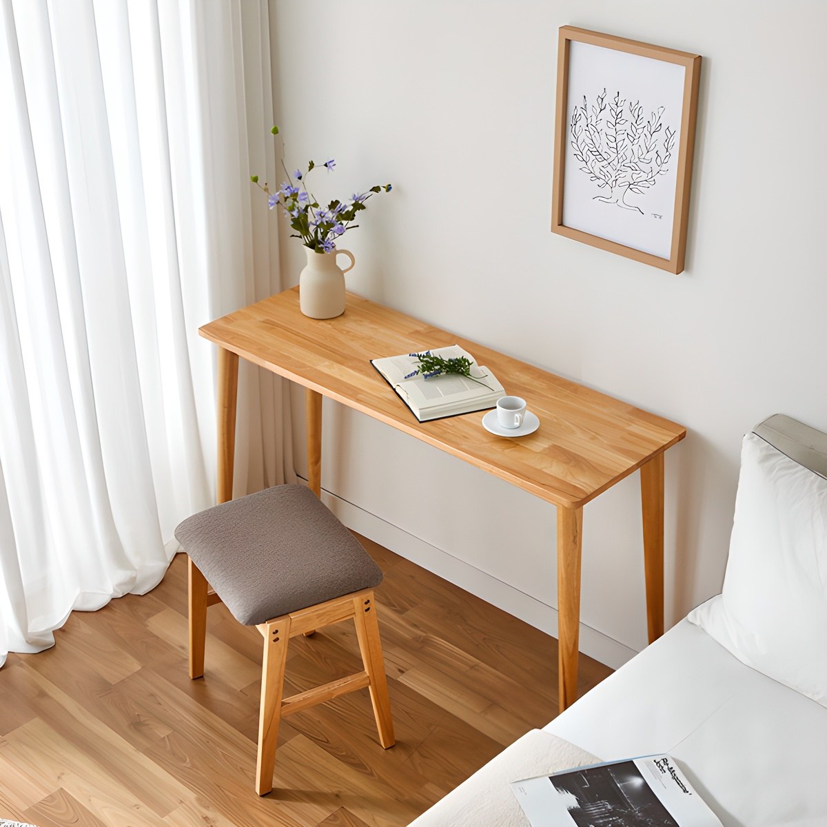 나인홈 베네 콘솔 테이블 폭좁은 원목 입식책상 다용도 식탁 2colors 50,900원