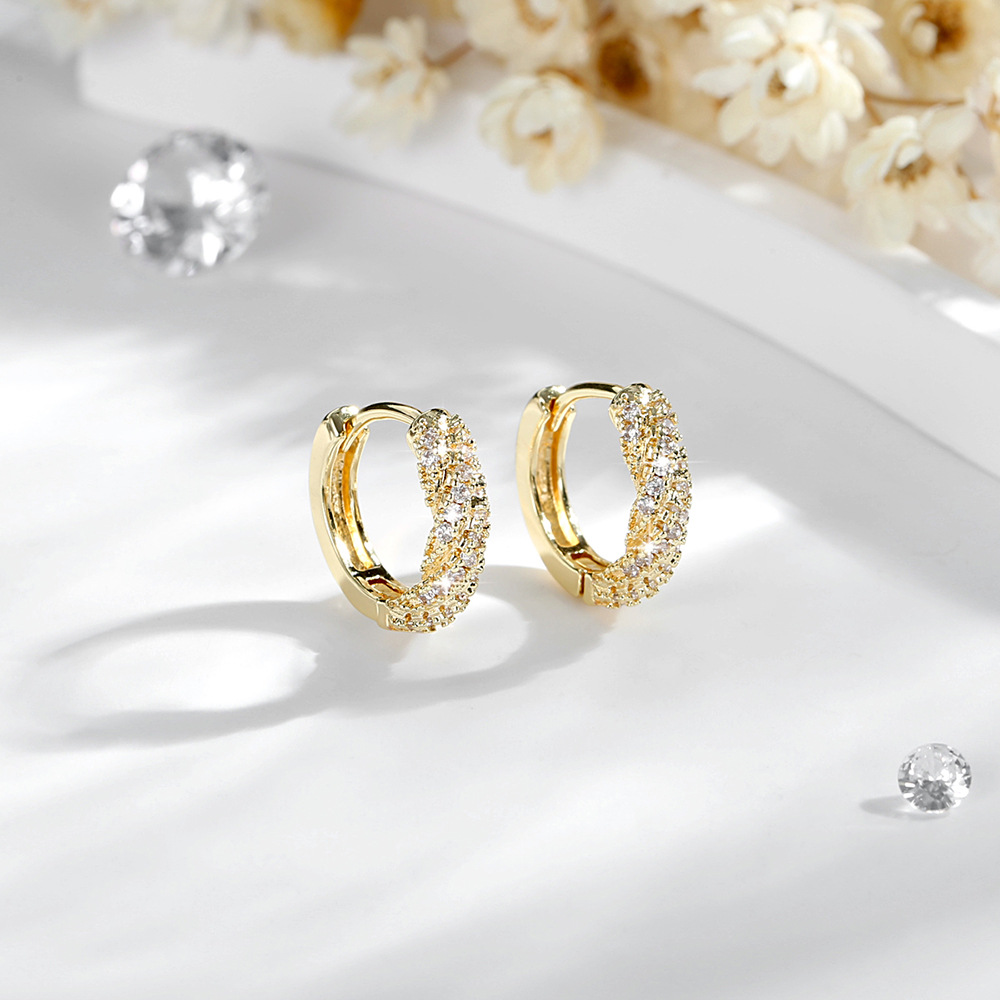 NXNA 925 실버 도금 14k 시크한 큐빅 이어링 생일선물 CZW-ED012 도금 39,610원