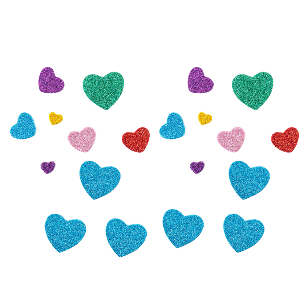 민화샵 EVA 꾸미기 놀이 스티커 반짝이 20종 세트 I240012K, 하트, 1세트 26,000원