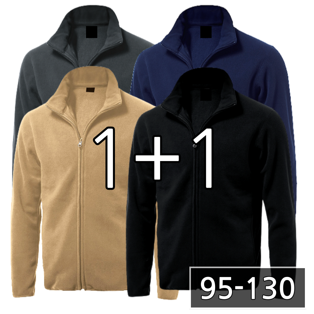 [ 1+1 ]남녀공용 기본 후리스 집업 빅사이즈 95-130 5컬러 (4416-2) 70,000원