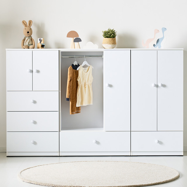 [에띠안]비비아나 2000 (600 옷장+800 행거장+4단 서랍장) 유아옷장 베이비옷장 아기옷장 키즈 쥬니어 옷장 수납장 세트 276,500원